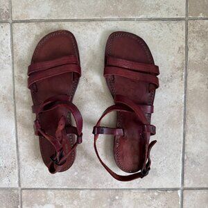 Authentic Italian Leather Sandals - Size 7 - NEW